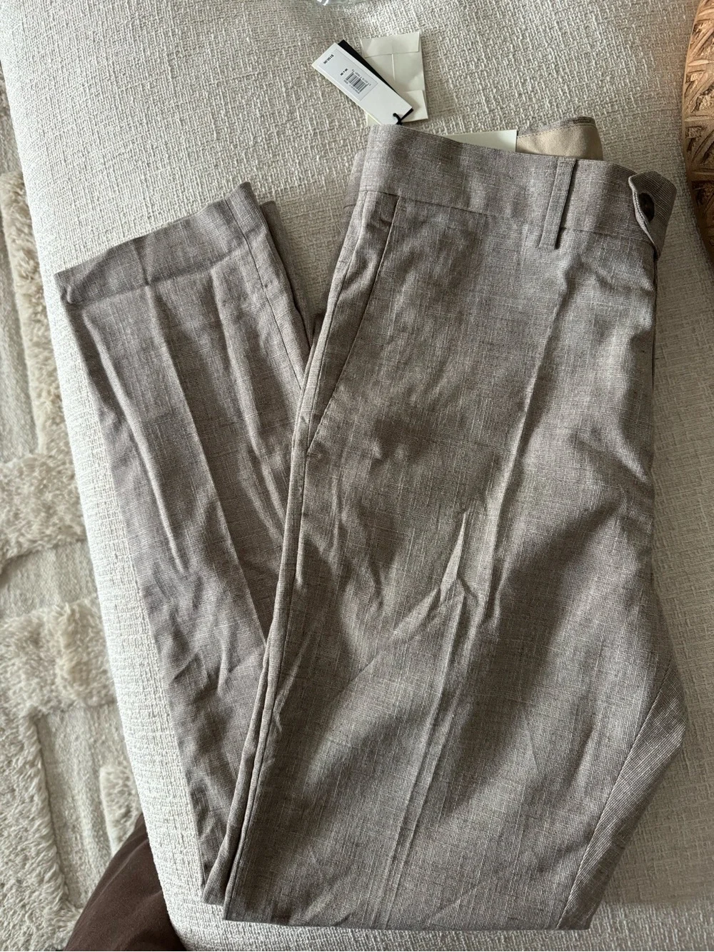 Banana Republic Men's Classic Linen-Blend Dress Pants - Light Taupe